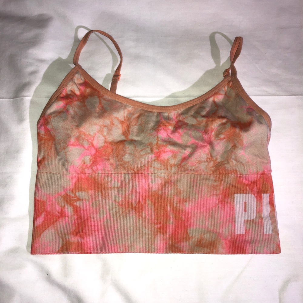 Women’s size small S Victoria’s Secret PINK, active crop tank top. Tye dye.